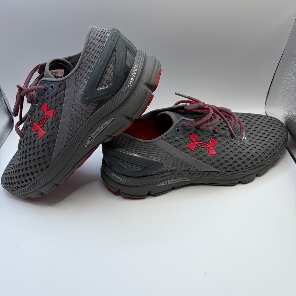 Under Armour Speedform Gemini 2 Mens Size 10 Running Shoes Grey Red 1278215-041 - Picture 5 of 8